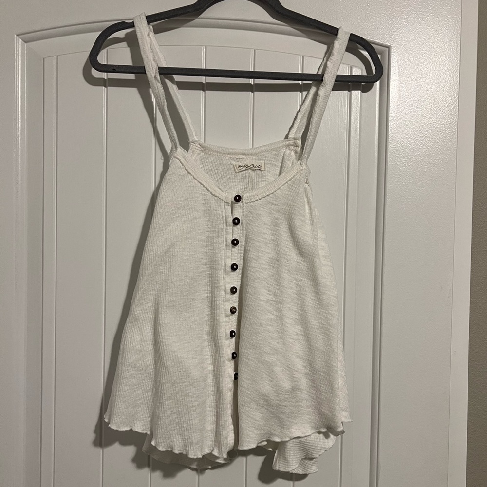 Free People Flowy Button Down Tank